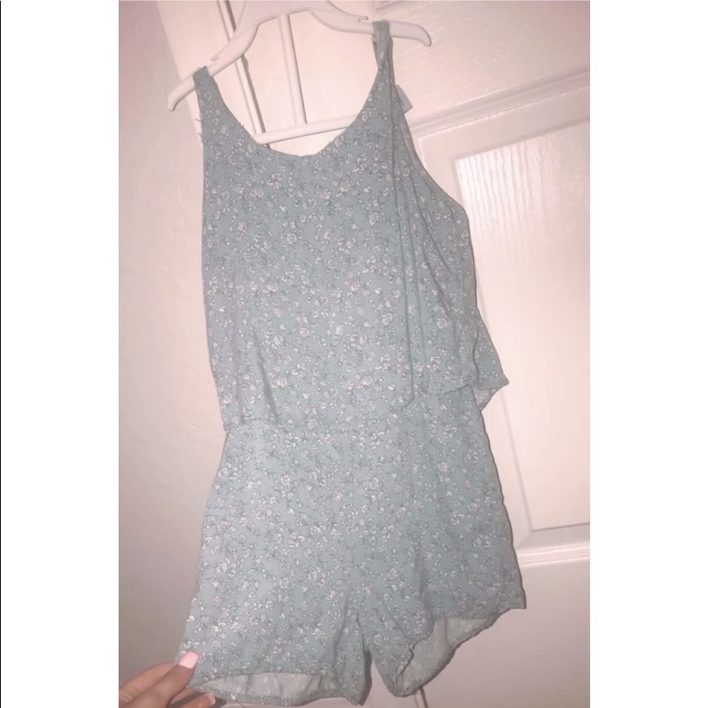 Light blue floral romper!